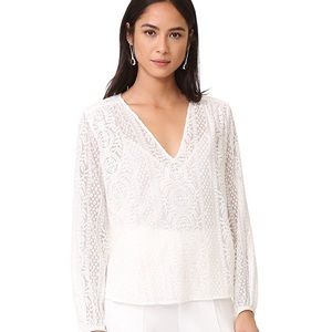 Theory lace blouse Bernetta in white medium